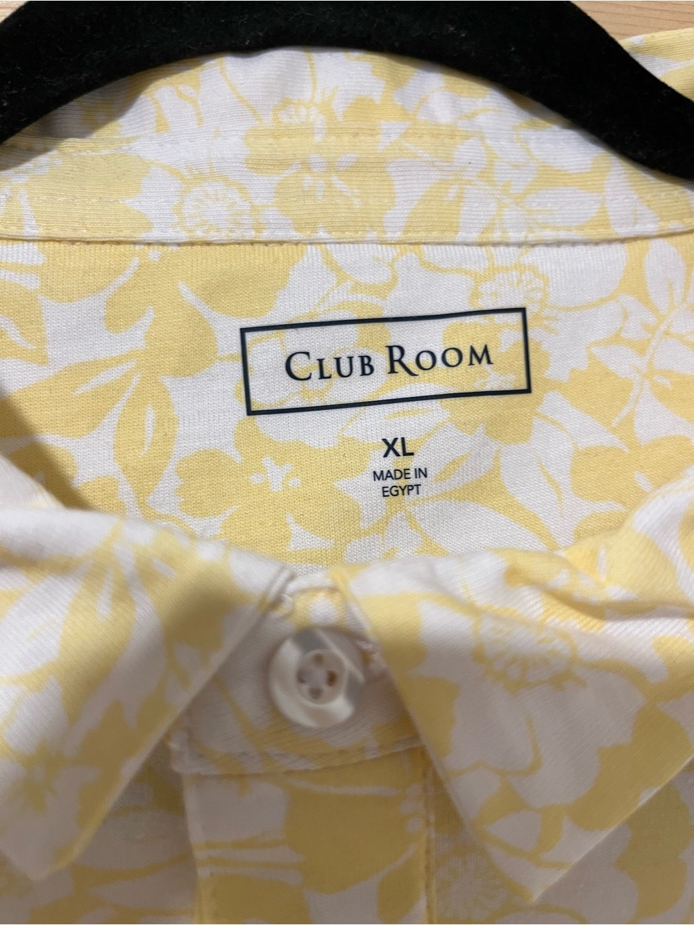 Club Room Yellow and White Floral Polo XL - Picture 2 of 10
